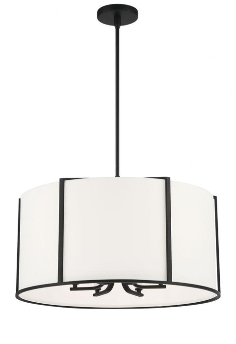 Carlyn 6 Light Black Chandelier