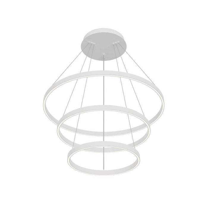 Cerchio 32-in White LED Chandeliers