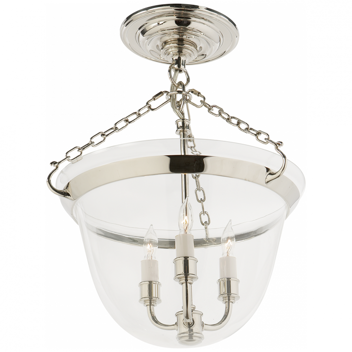 Country Semi-Flush Bell Jar Lantern