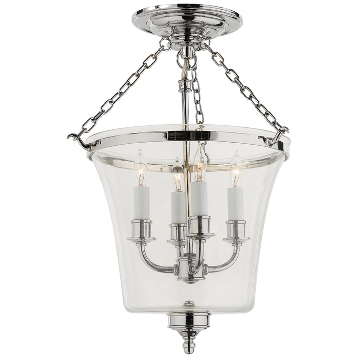 Sussex Semi-Flush Bell Jar Lantern