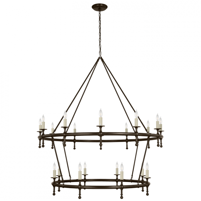 Classic 54" Two-Tier Ring Chandelier