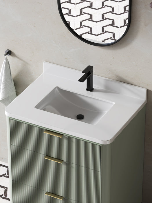 Aria 30" Single Bathroom Vanity With Engineered Stone Top