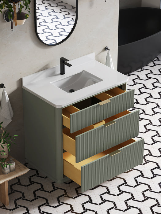 Aria 36" Single Bathroom Vanity With Engineered Stone Top
