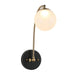 Betonicifolia 1-Light Black & Gold Globe Glass LED Wall Sconces