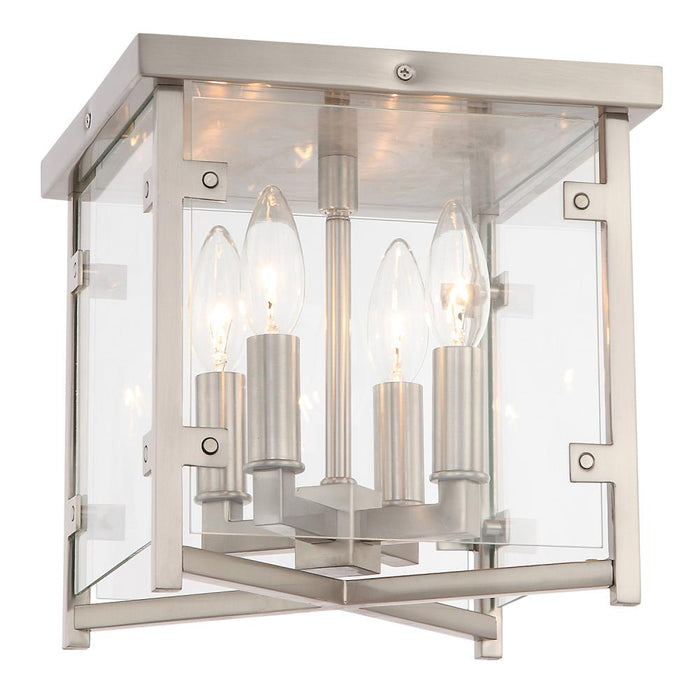 Danbury 4 Light Brushed Nickel Flush Mount
