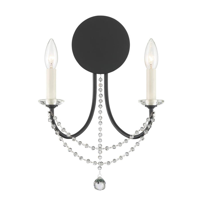 Delilah 2 Light Matte Black Sconce
