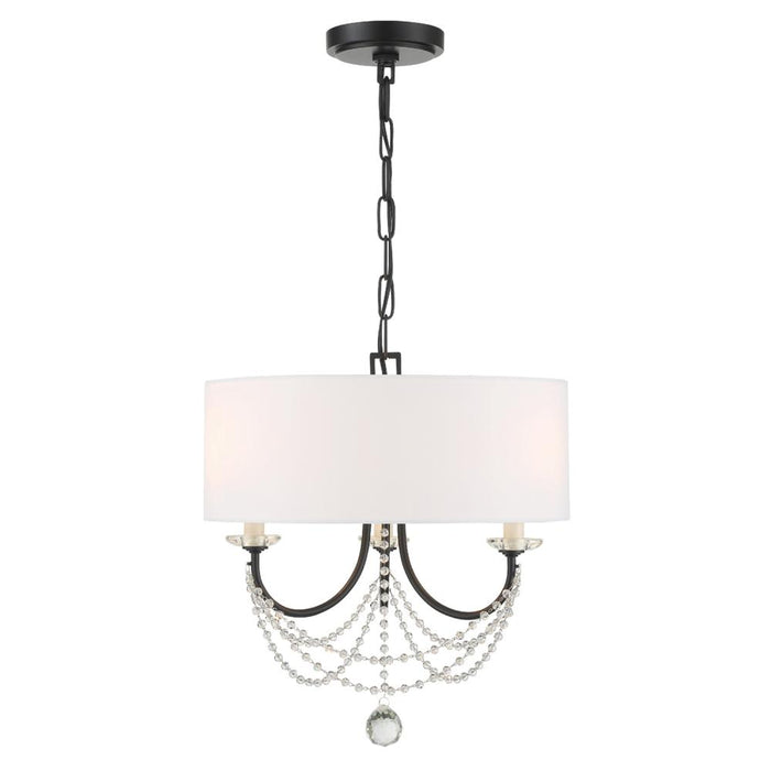 Delilah 3 Light Matte Black Mini Chandelier