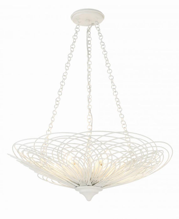 Doral 6 Light Matte White Chandelier