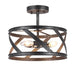 Doto Antique Black Semi Flush Mount 143.99