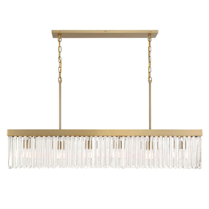 Emory 6 Light Modern Gold Linear Chandelier