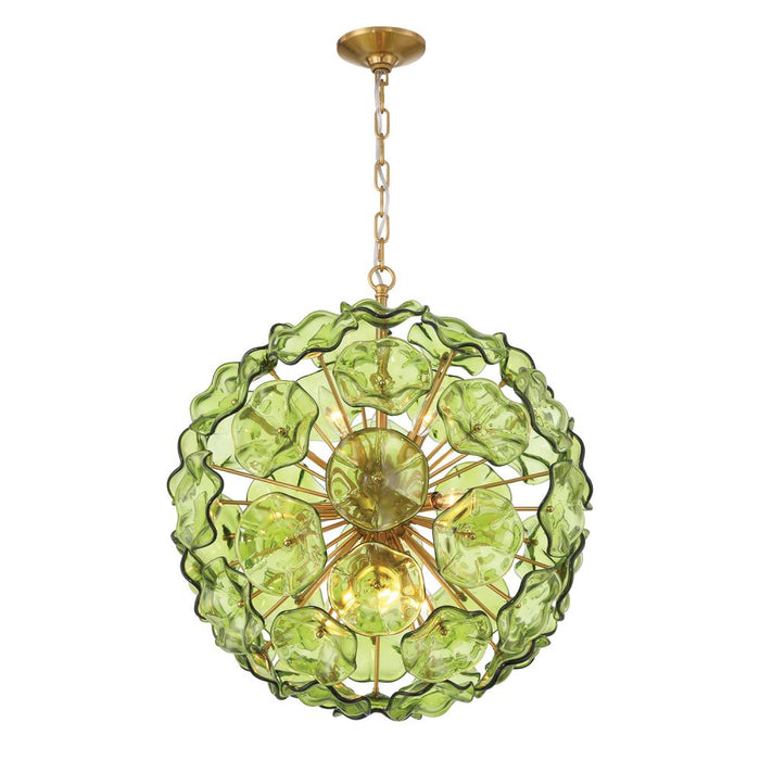 Esme 9 Light Aged Brass Pendant