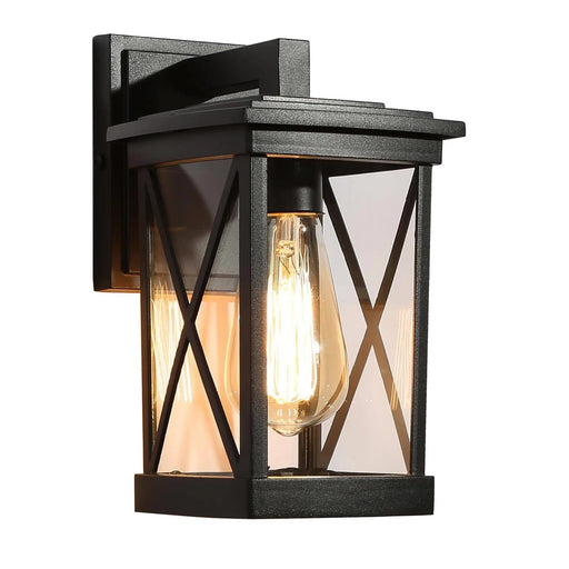 Ellaetria 10.2"H 1-Light Black Outdoor Wall Light