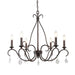 Erin Rustic Iron With Crystal Chandelier 