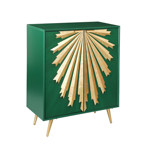 Modern Cabinet with Green and Gold Finish - Belles Lighting