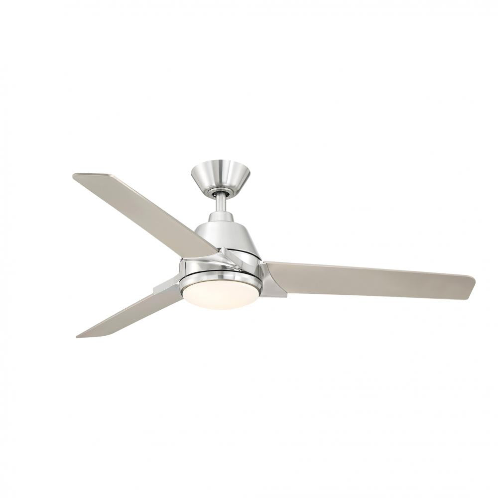 Pyramid 52 inch Indoor/Outdoor Ceiling Fan with LED Light Kit - Brushe ...