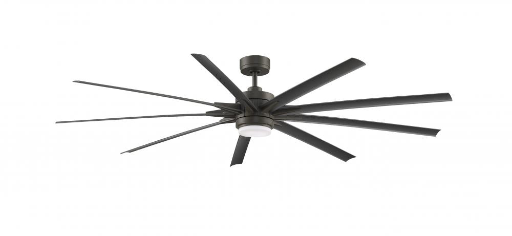 Odyn 84 inch Indoor/Outdoor Ceiling Fan with LED CCT Select Light Kit