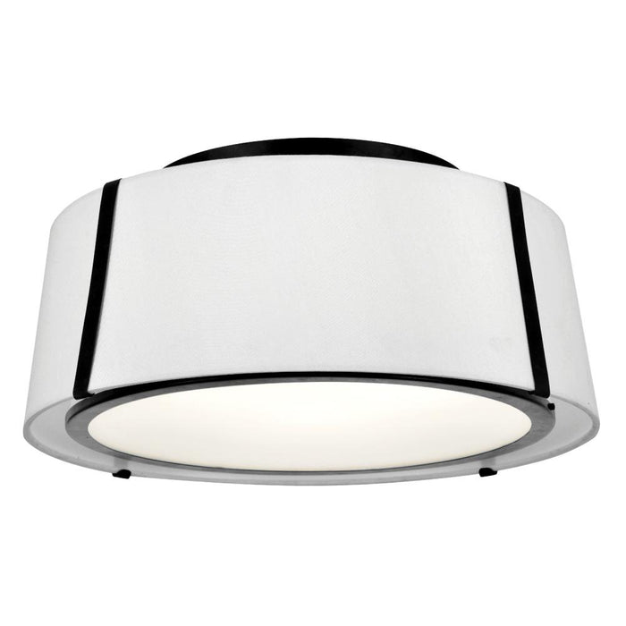 Fulton 3 Light Matte Black Semi Flush Mount