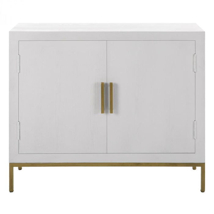 Uttermost Front Range White 2 Door Cabinet