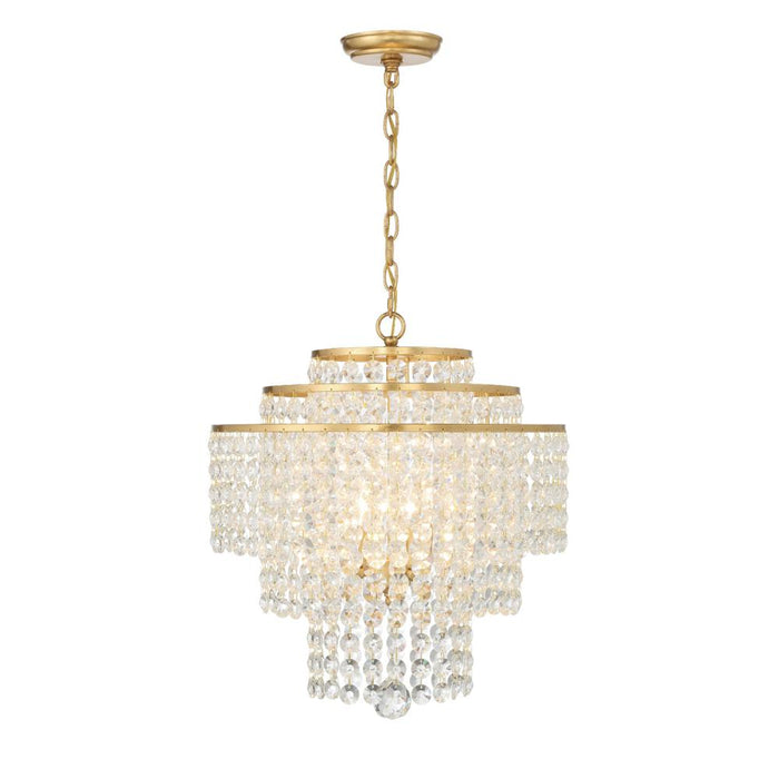 Gabrielle 4 Light Antique Gold Chandelier