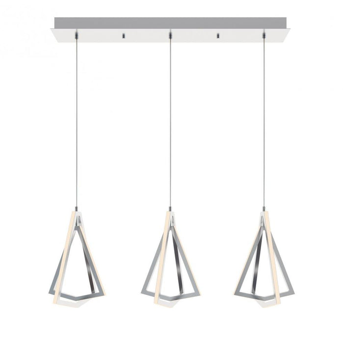 Gianna Linear Three Pendant 3000K 120V Satin Nicke