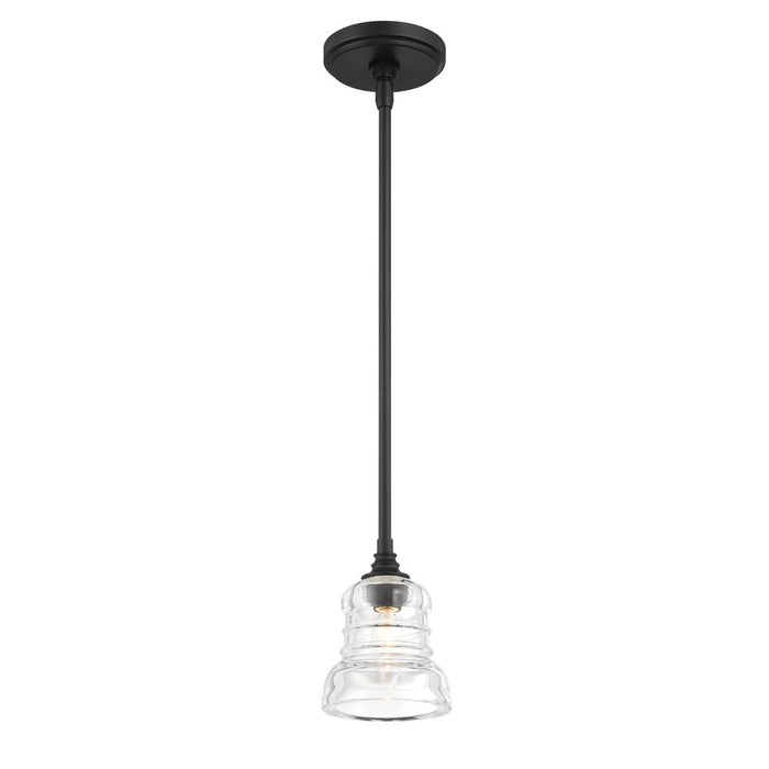 Gregory 1 Light Matte Black Mini Pendant