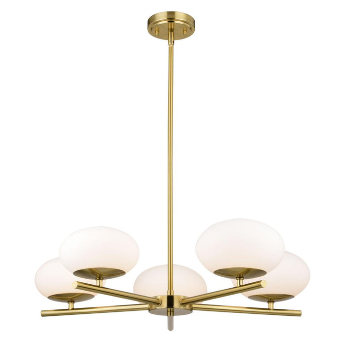 Sloane 27-in. 5 Light Chandelier Satin Brass