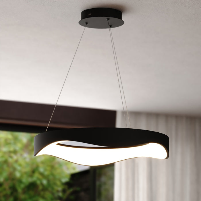 Bowen 20.5-in. W LED Chandelier Textured Black