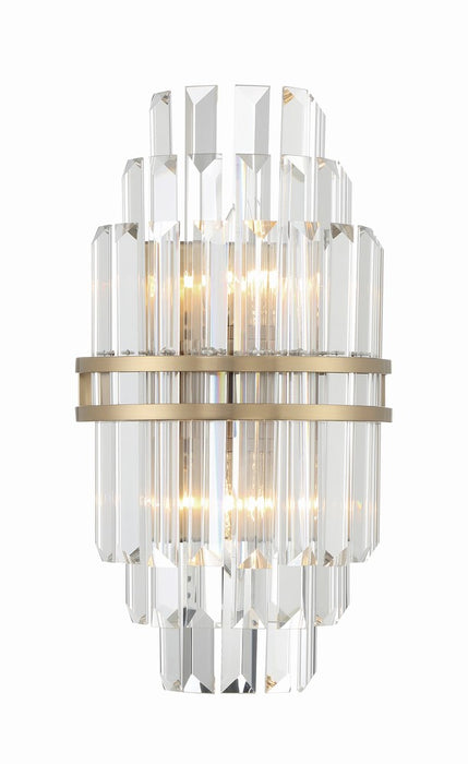 Hayes 2 Light Aged Brass Sconce