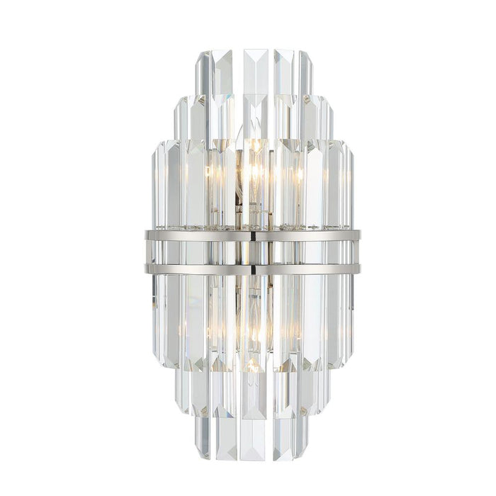 Hayes 2 Light Polished Nickel Sconce