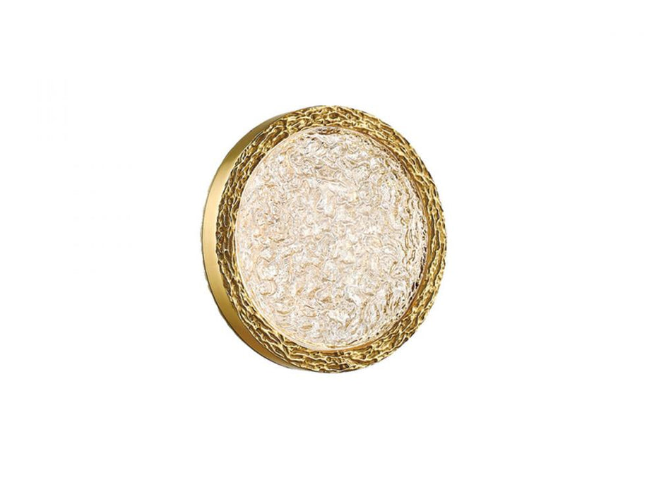 Bottega 10" Round LED Wall Sconce in Polished Brass