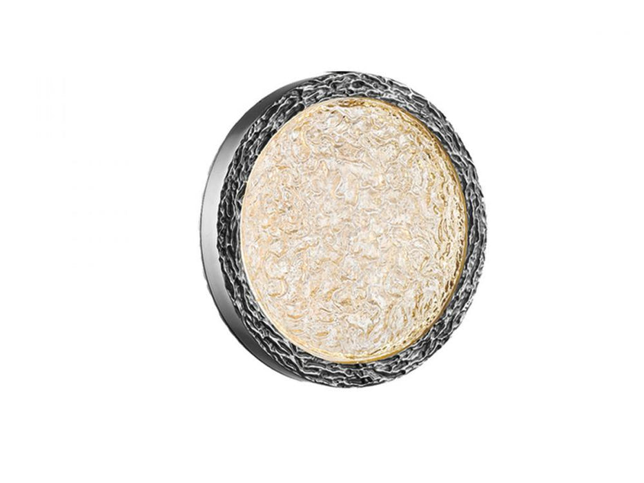 Bottega 13" Round LED Wall Sconce in Polished Nickel