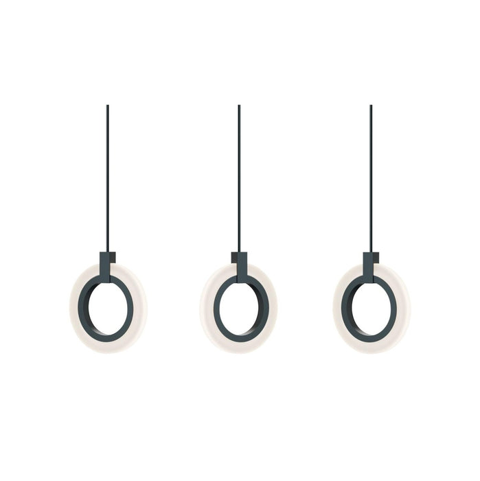 Halo 3 Light Linear Pendant, 120V, 54W, 5 CCT, BK