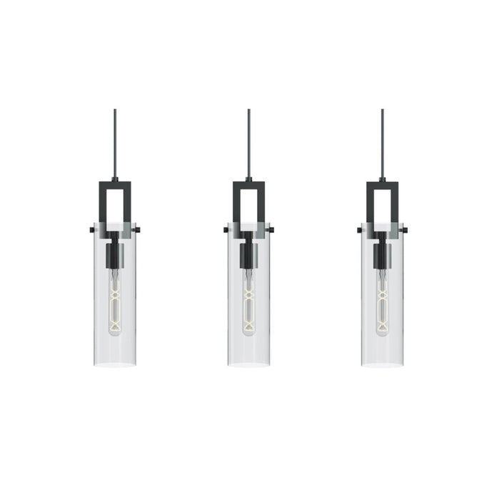 Houston 3 Light Linear Pendant, 60W, BK