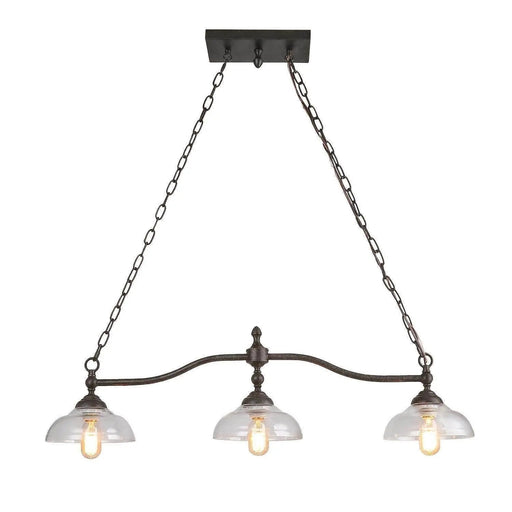 Halision 6-Light 38-in Black Modern Linear Kitchen Island Light