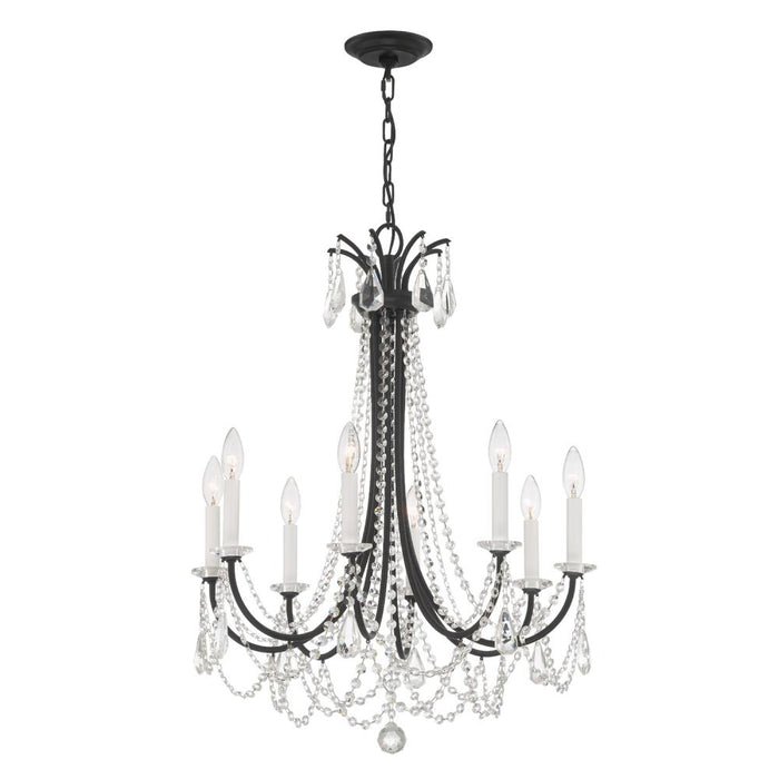 Karrington 8 Light Matte Black Chandelier