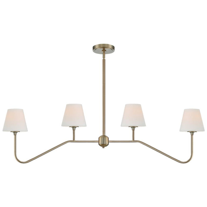 Keenan 4 Light Vibrant Gold Linear Chandelier