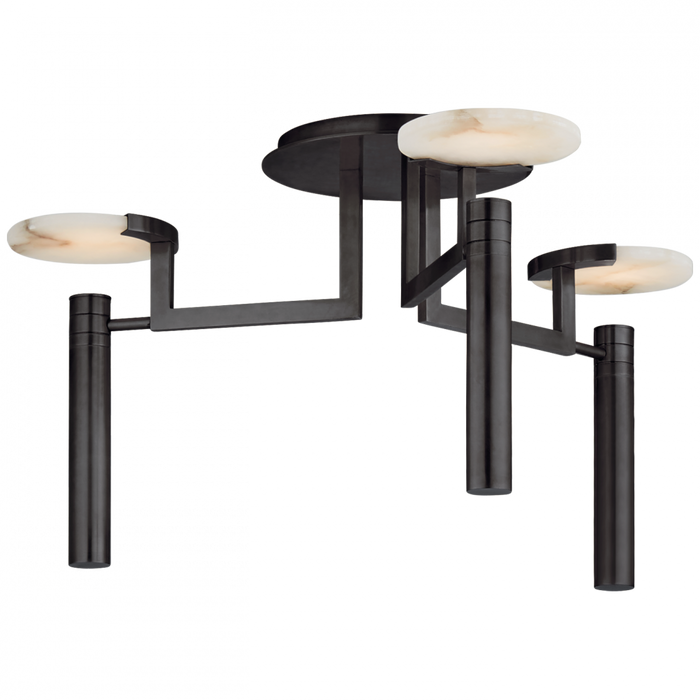 Melange Large Floating Disc Semi-Flush Chandelier
