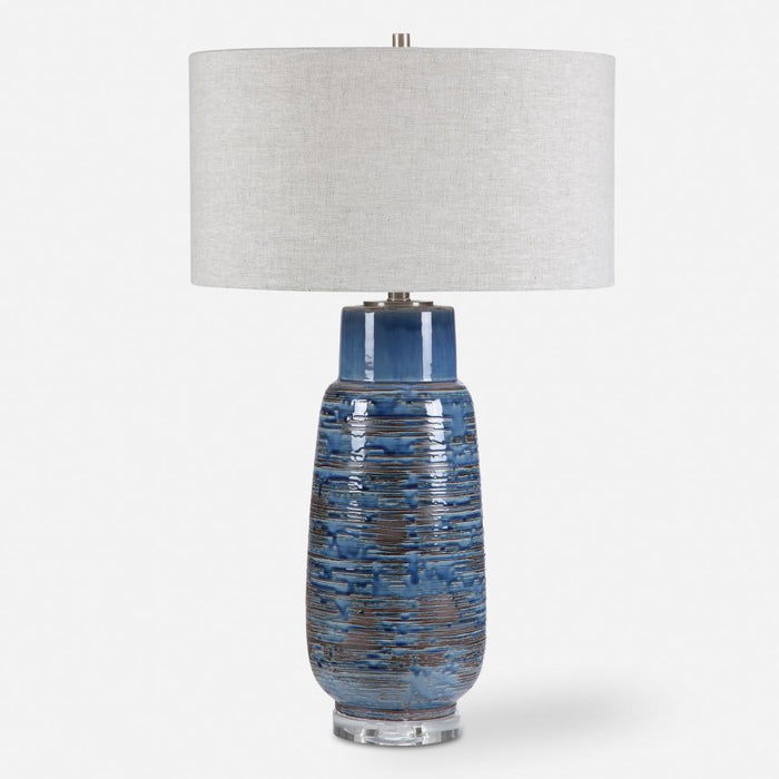 Uttermost Magellan Blue Table Lamp