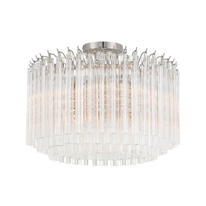 Lofton 5 Light Polished Nickel Semi Flush Mount