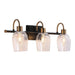 Loniramaja 3-Light Black and Brass Vanity Light