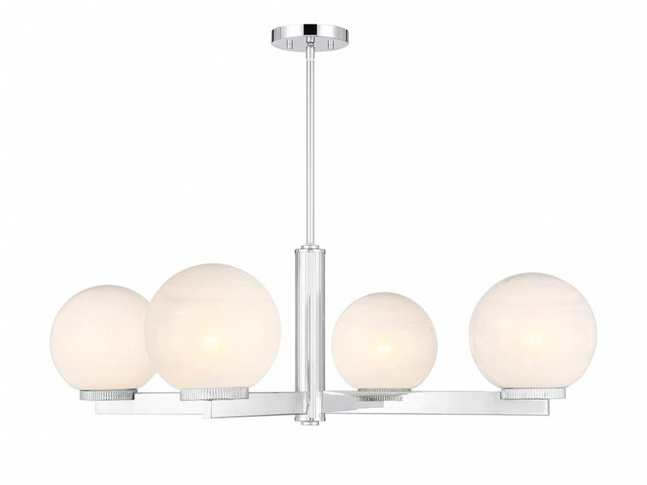 4-Light Chandelier in Chrome