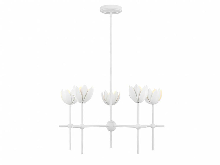 5-Light Chandelier in Bisque White