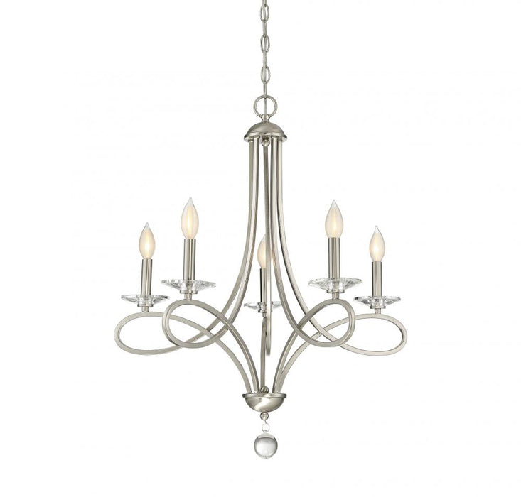 5-Light Chandelier in Brushed Nickel