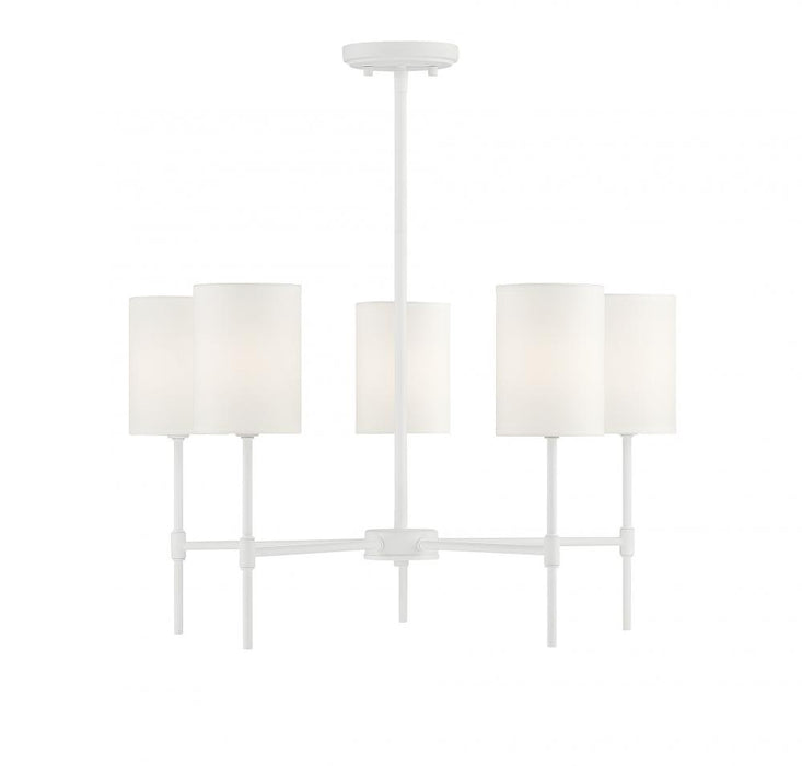 5-Light Chandelier in Bisque White