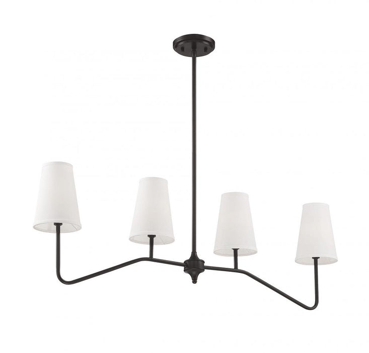 4-Light Linear Chandelier in Oil Rubbed Bronze