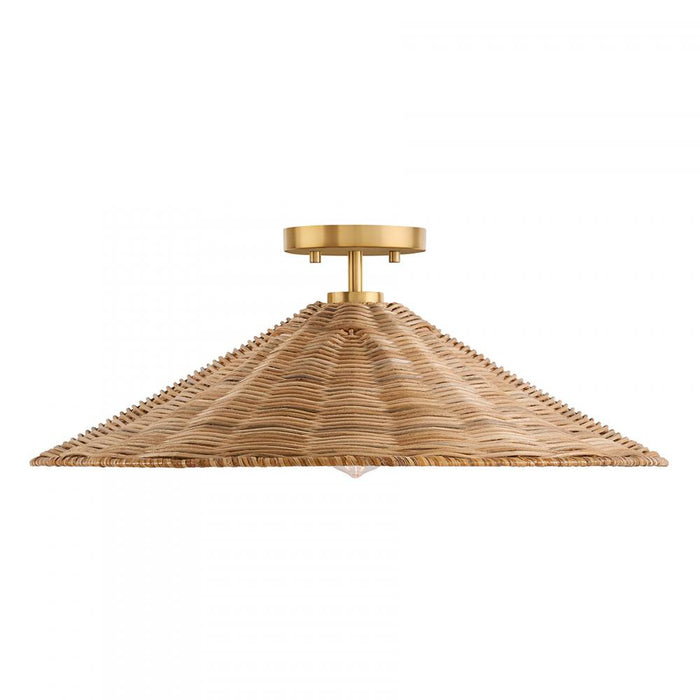 1-Light Ceiling Light in Natural Brass