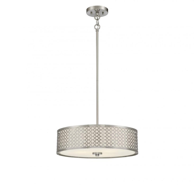 3-Light Pendant in Brushed Nickel