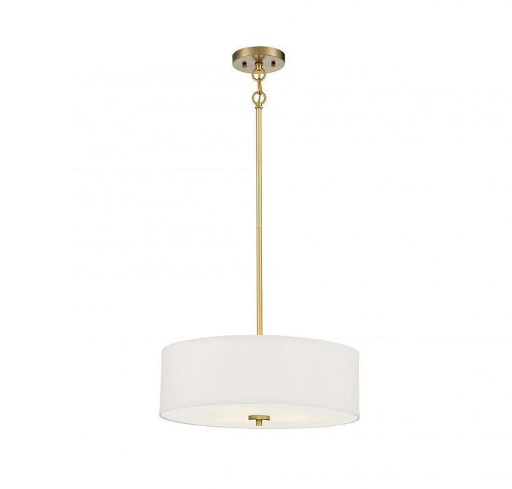3-Light Pendant in Warm Brass