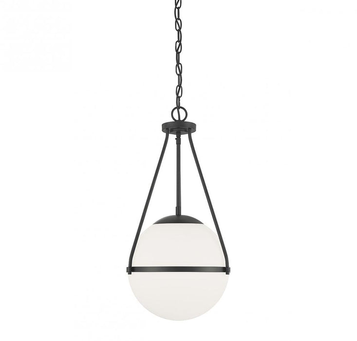 1-Light Pendant in Matte Black