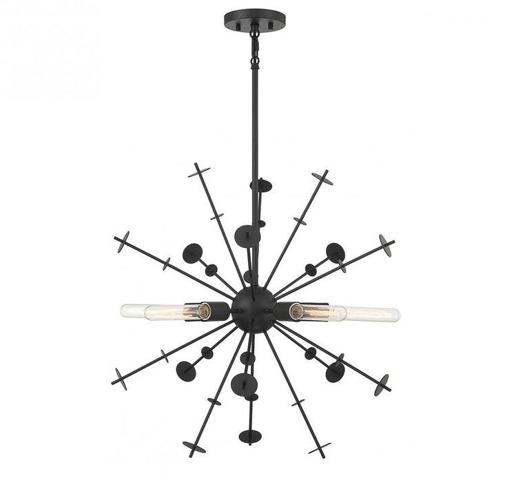5-Light Pendant in Matte Black